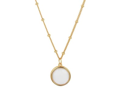 YO&NO - Ketting -  Zilver - Gourmet - Zilver verguld - Agaat - Wit - 2,0mm - 40 - 42 - 44 cm - Sieraden vrouw - Zilver 925