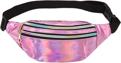 Stijlvolle Waterdichte Heuptas met Verstelbare Band, 3 Compartimenten en Meerdere Kleuren voor Feestjes en Dagelijks Gebruik, Unisex Accessoire, Paars