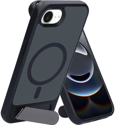 Mobiparts hoesje geschikt voor Apple iPhone 16e Apple iPhone 17e - Hardcover - MagSafe - Zwart Transparant