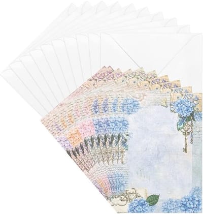 Set van 10 Wenskaarten met Enveloppen | Leeg | Bloemen en Neutrale Designs | DIN B6 Formaat