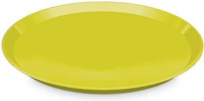 Dienblad - groen - kunststof - D34x2 cm - rond - serveerblad - kopjes/glazen