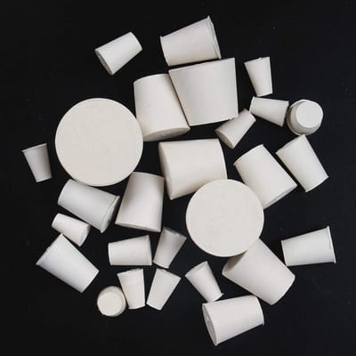 Set van 26 massieve rubberen stoppen voor laboratoriumgebruik - Assortiment van 11 maten