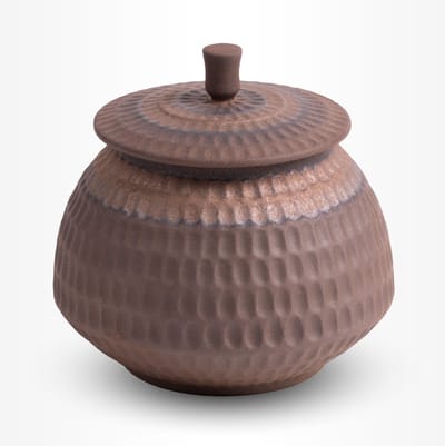 Keramische Urn Klein 800 ml Bruin Grijs Aarde - Urn voor Menselijke As - Crematie Urn voor As Volwassenen - Dieren Urn voor As Crematie - Urn Hond - Urn Kat
