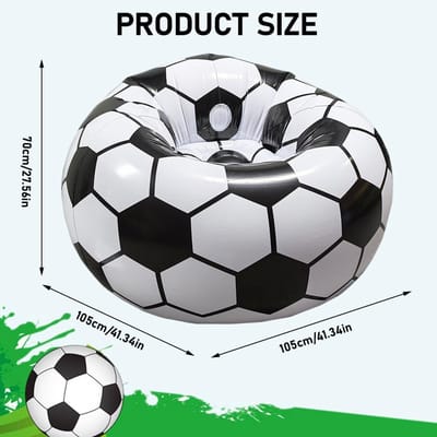 Opblaasbare stoel 105 x 105 x 70 cm - robuust pvc - superzacht oppervlak - ideaal voor woonkamer en camping - SnelShoppen