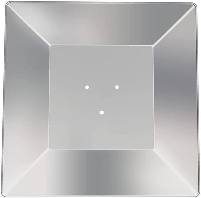 Terrasverwarmer Reflector - Vervangende Kap Vlamschild - Buitenverwarming Optimaliseren - Verbeterde Warmteverdeling - 49 x 49 x 5 cm - Zilver