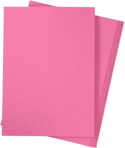 Roze papieren kaart en briefpapier - een maat