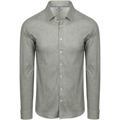 Desoto Overhemd Uni Color Oxford Casual Kent Groen / male