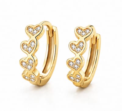 Oorbellen- Goudkleurig - Zirkonia- Verguld - Roestvrijstalen oorbellen - sieraden – Cadeau tip – Hip - Trendy