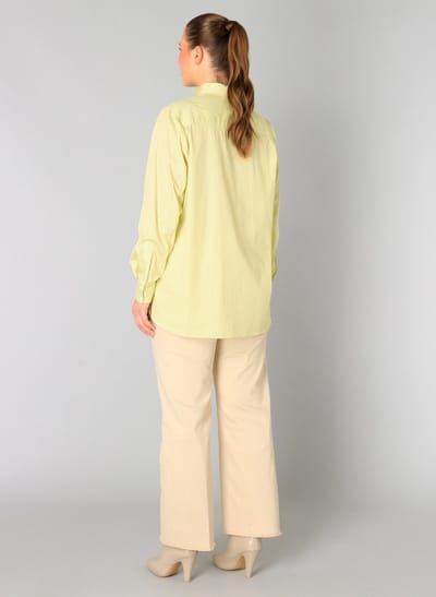 YESTA Vaishnavi Tops - Off White/Citric Gre - maat 4(54/56)