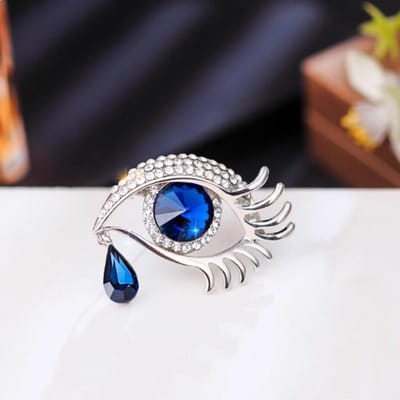 1 Stuk Duivels Oog Kristallen Broche High-end Verfijnde Corsage High-end Niche Ontwerp Pak Speld Accessoires