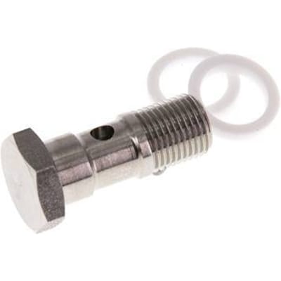 Banjobout 1-weg RVS G1/8'' Buitendraad PTFE
