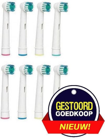 Opzetborstels 8 stuks wit - Hot Item!