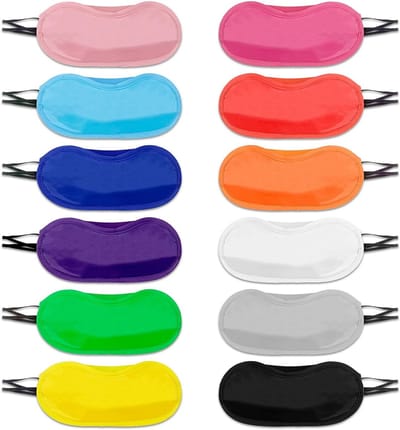 Set van 12 Oogmaskers voor Slaap, Multicolore Blinddoeken met Verstelbare Band, Ideaal voor Feesten en Teambuilding Activiteiten