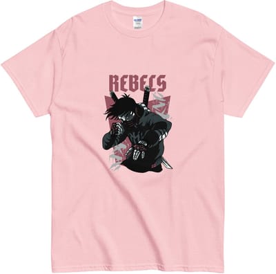 Anime Rebels T Shirt Dames Heren - Katoen - Roze - S