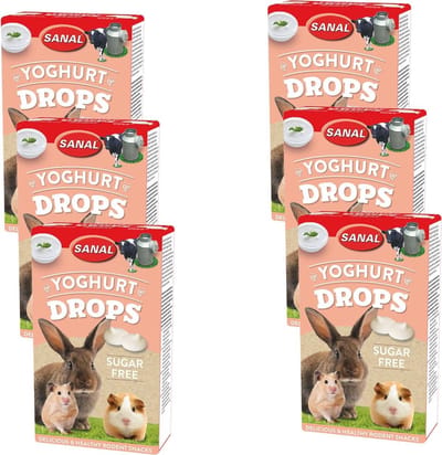 Sanal Yoghurt Drops Sugar Free - Knaagdiersnack - 6 x 45 g
