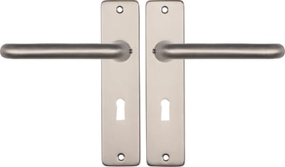 Starx Deurklink Zilver - RVS Look – Deurbeslag – Deurschild met Sleutelgat (SL56) – Deurklink Coupe