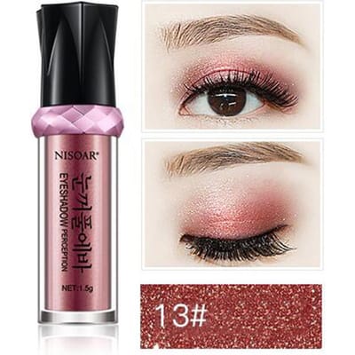 Poudre pigmentée scintillante, brillante, longue durée, imperméable, couleur chair, ombre à paupières minérale, cosmétique à rouler 13