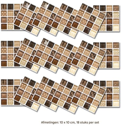Tegelstickers - Pak Van 36 - Zelfklevend - Waterdicht - Keuken Badkamer Tegelstickers - Decoratieve Stickers - 10 X 10 Cm*QT-051-1