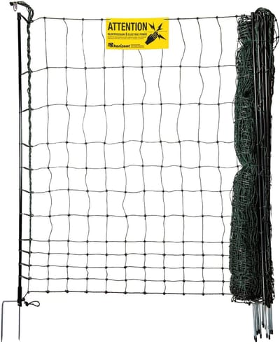 Horizont Kippennet E-Strongline- 25m lang - 120cm hoog - Dubbele Pen - Elektrificeerbaar - Voor o.a. Kippen, Gevogelte, Kleine dieren- Omheiningsnet