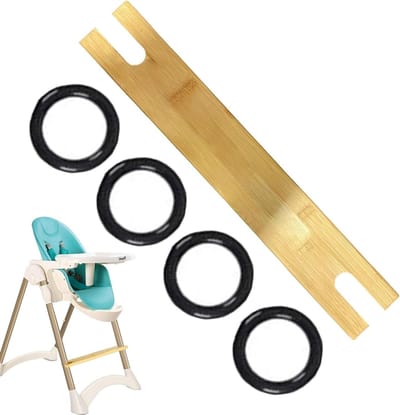 Kinderstoel voetensteun - Houten voetenbank - Comfortabel eten - Verstelbare hoogte - 50 x 82 cm - Houtkleur