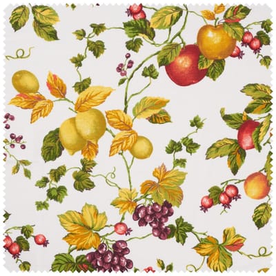 Decoratieve stof linnen optiek  "Fruit en bladeren"