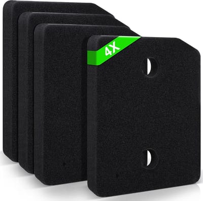 4 stuks voor Miele T1-drogerfilter 9164761- dubbellaags schuimfilter 207x157x30 mm, vervangend filter geschikt voor de T1-serie