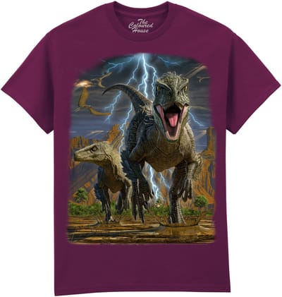 Dino Velociraptor Brothers The Coloured House T-shirt 3XL