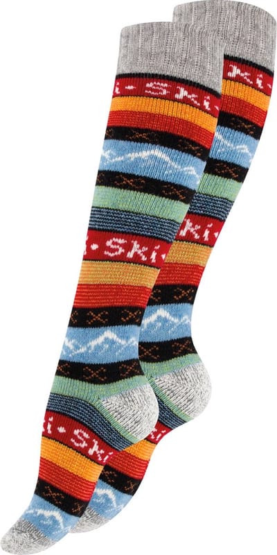 Skisokken - wintersportsokken - hygge sokken - lang - wol - Maat 35/38