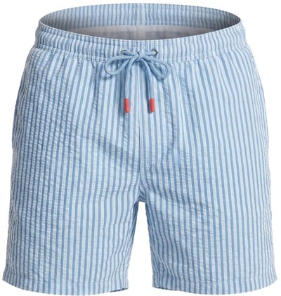 Zwemshort Paros Seersucker - Lichtblauw/Blauw - Maat 3XL - Zwemshort Heren Lichtblauw - Swimwearclub