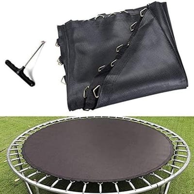 Trampoline Mat - Springmat Vervanging - Buiten Spelen - 8 Rijen Stiksels - 305 Cm - Zwart
