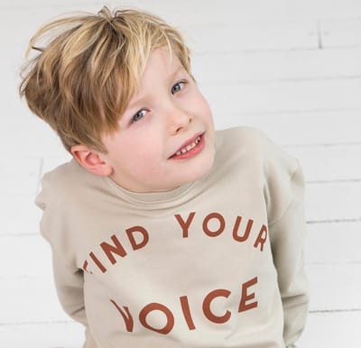 Little Indians Sweater Find Your Voice - Cement