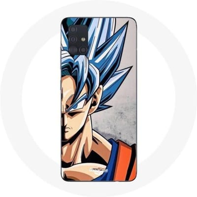 Coque Samsung Galaxy A51 Anime Dragon Ball Goku Cheveux bleu
