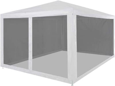 Partytent met zijwanden - Feesttent paviljoen - Outdoor evenementen - Insectenwerende mesh - 4 x 3 meter - Zwart