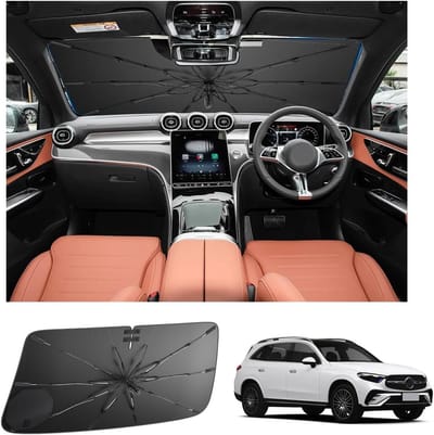 Opvouwbare voorruitparasol voor Mercedes A Class EQA/GLA X156 (2013-2019) met UV-bescherming en zonnescherm