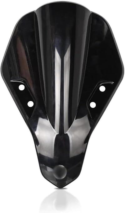 Motorfiets Windscherm - Voorruit Deflector - Comfortabel Rijden - Dubbele Bubble Ontwerp - Universele Pasvorm - Zwart