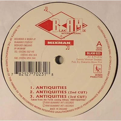 12-inch Record MIXMAN - Antiquities / Falasha Dance BLKM023 Blakamix 1998 VK Reggae, Ska & Dub Gebruikt brown