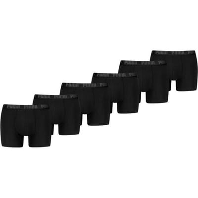 Puma Boxershorts Everyday Basic - 6 pack - Zwart - Heren Ondergoed - Maat S