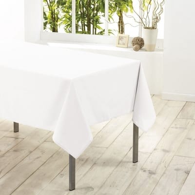 Wicotex Tafelkleed - wit - 140 x 240 cm - polyester stof - rechthoekig - binnen - tafellaken