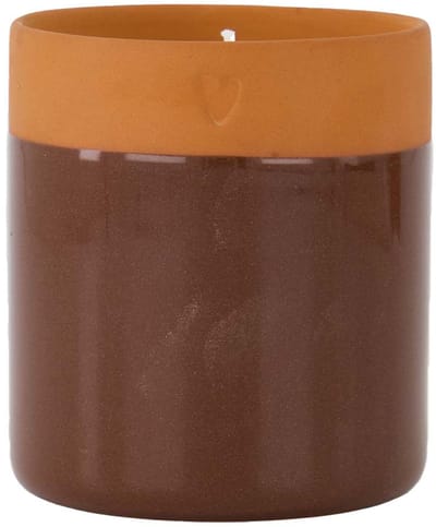 Zusss Geurkaars Terracotta Hartje Terracotta / Paraffine Brown