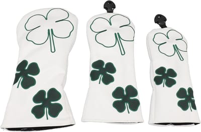 Golf Club Hoofdkap Set met Lange Nek, 3 Stuks Waterdichte Beschermhoezen voor Fairway en Wood Clubs, Rotatiefunctie voor Optimale Bescherming