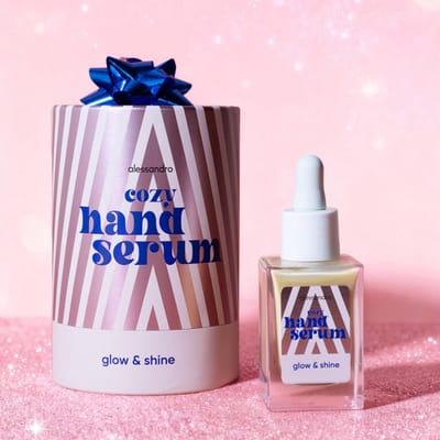 Alessandro Cozy Hand Serum Glow & Shine – Verhelderend & Hydraterend Handserum Voor Zijdezachte Handen – Met Subtiele Glans & Luxe Textuur – Winter Musthave Voor Droge Huid – Snel Intrekkend – Perfect Cadeau Voor Verzorgde Handen