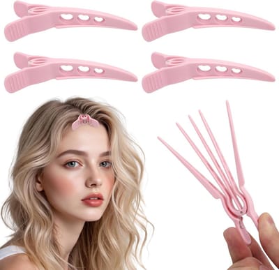 4 Roze Haarclips voor Volume, Volumegevende Clips voor Vrouwen, Volumebooster voor Volle Haarstijl en Pony zonder Vouwen, Natuurlijk Effect en Comfortabel Gebruik