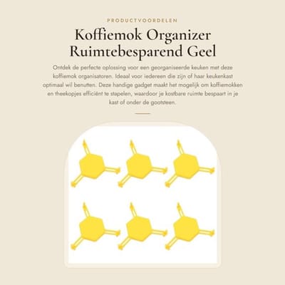 Koffiemok Organizer - 6 Stuks - Uitbreidbare Mok Houder - Stapelbare Gadget - Ruimtebesparend - Kunststof Materiaal - Mokhouder