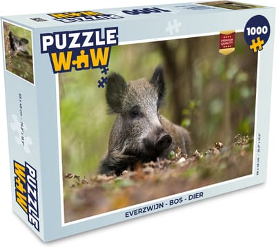 Puzzel Everzwijn - Bos - Dier - Legpuzzel - Puzzel 1000 stukjes volwassenen