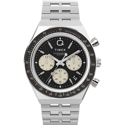 Timex Q Chrono TW2V42600 Horloge - Staal - Zilverkleurig - Ø 40 mm