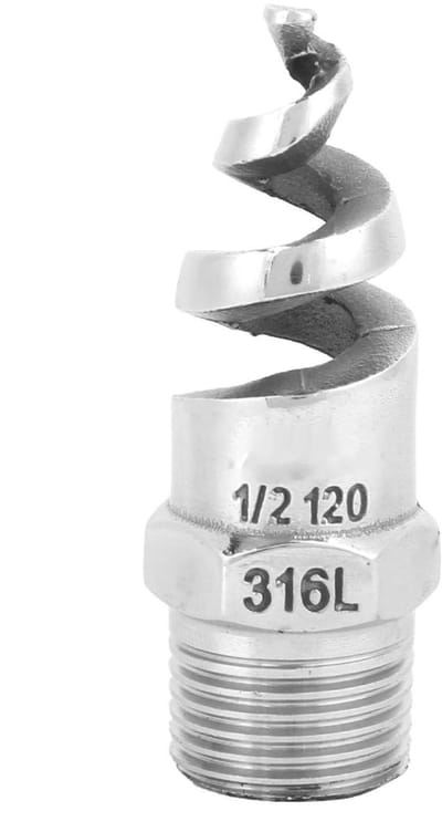 Dailygoods- Mondstuk Spiraalvormig - Roestvrij Staal - Anti-verstopping - Buitendraad - G1/2 DN15 - Maximaal Debiet - Sproeier