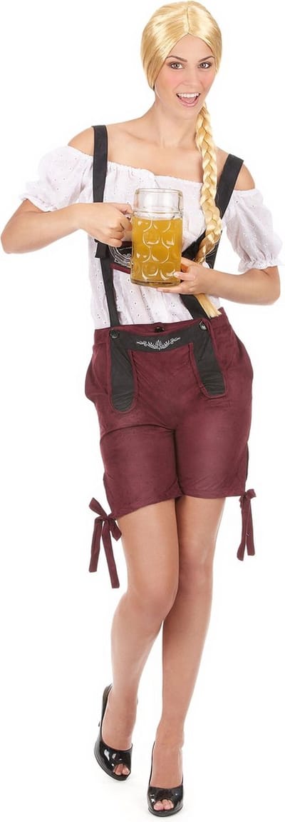 Tiroler kostuum bordeaux rood voor vrouwen - Verkleedkleding - 36-38