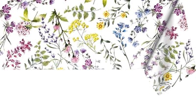 Raved Tafelzeil 140 cm x 350 cm – Lavendel print – PVC - Afwasbaar – Binnen & Buiten
