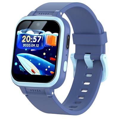 Peysaitr - Kinderspeelgoedhorloge - Inclusief 7 educatieve spellen - 1,54 inch touchscreen - Multifunctioneel - Donkerblauw - 1 stuk