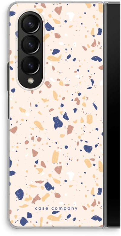 Case Company® - Hoesje geschikt voor Samsung Galaxy Z Fold4 hoesje - Terrazzo N°23 - Soft Cover Telefoonhoesje - Bescherming aan alle Kanten en Schermrand